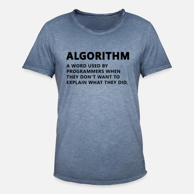Programmer Algorithm Definition - Men's Vintage T-Shirt - vintage denim