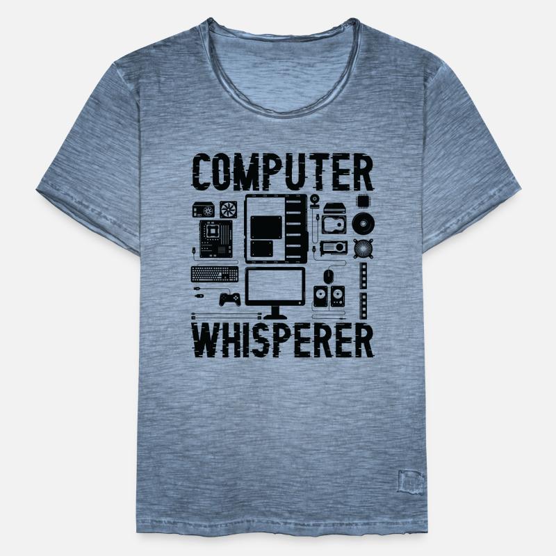 Computer Whisperer IT Support Programmierer Männer Vintage T-Shirt