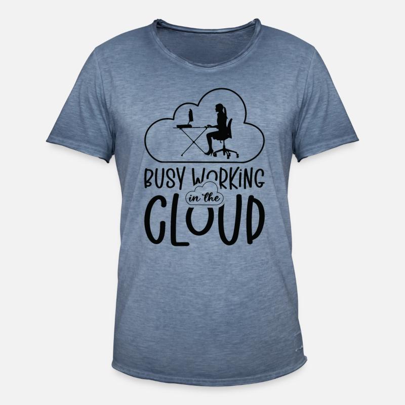 Cloud Computing Programmierer Kodierung - Männer Vintage T-Shirt - Vintage Denim