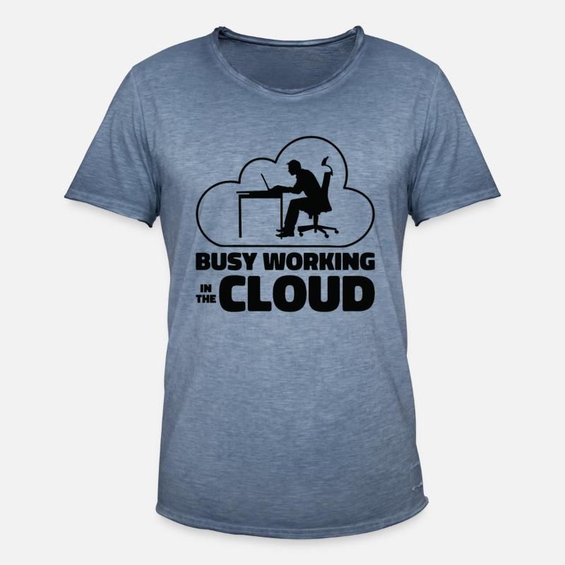 Cloud Computing Programmierer Kodierung - Männer Vintage T-Shirt - Vintage Denim