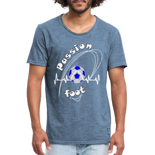tee shirt foot passion fiere d'être footballeuse - T-shirt vintage Homme