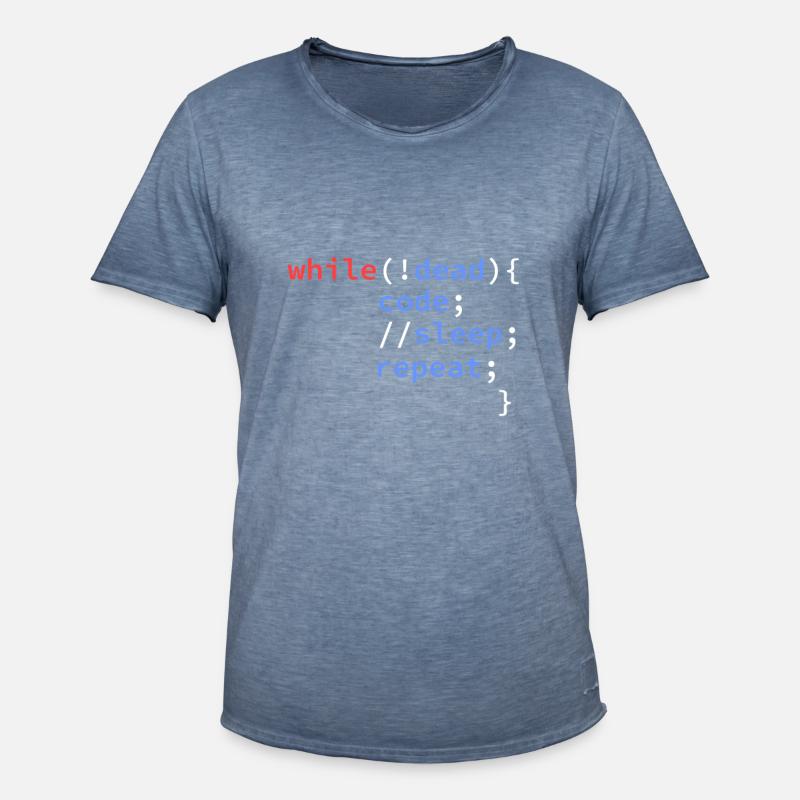computer science developer coding programmer - Men's Vintage T-Shirt - vintage denim