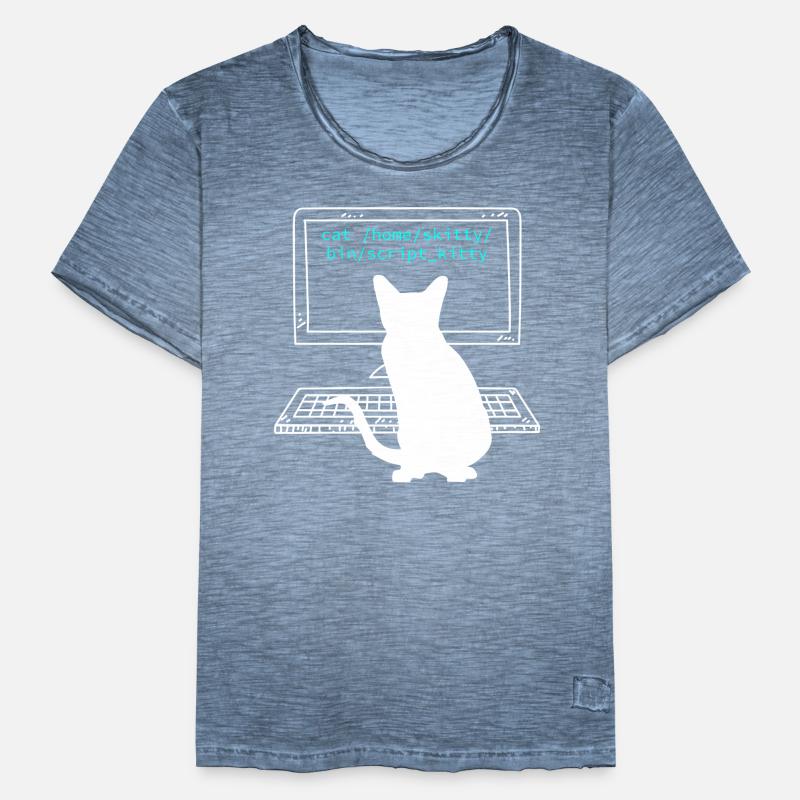 Katzenbesitzer Programmierer Coder Informatiker Männer Vintage T-Shirt