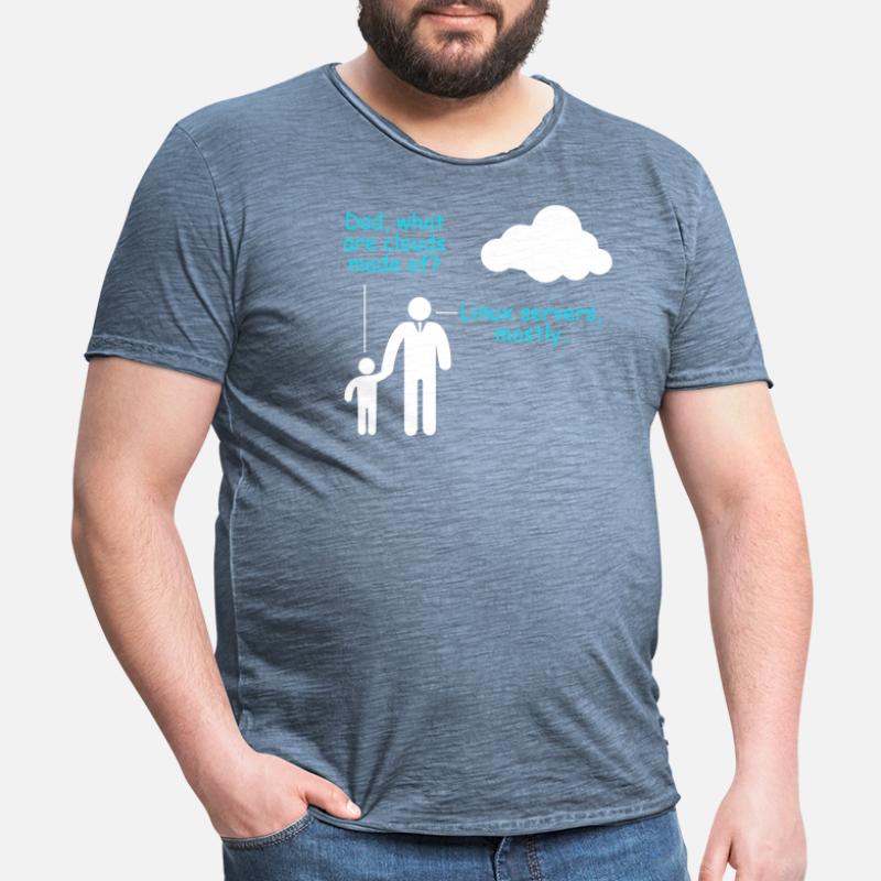 Coder Software Entwickler Witz Cloud Linux Server Männer Vintage T-Shirt