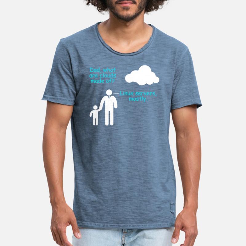 Coder Software Entwickler Witz Cloud Linux Server Männer Vintage T-Shirt