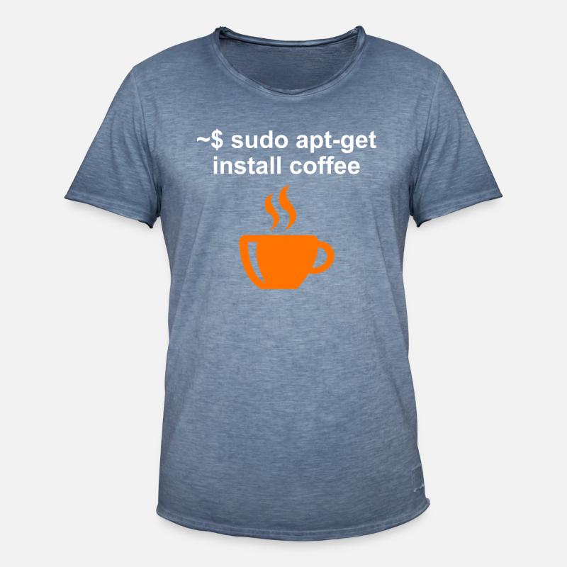 Programmør Kaffe Kaffe Drikker Computer Scientist - Herre vintage T-shirt - vintage-denim