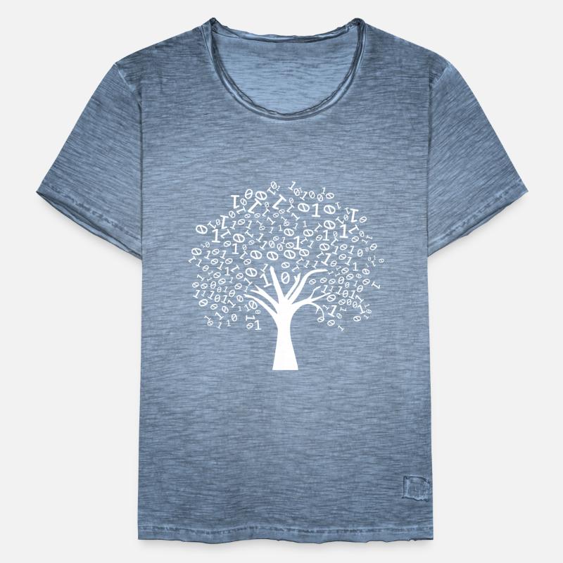 Programmierer Binärer Baum Männer Vintage T-Shirt