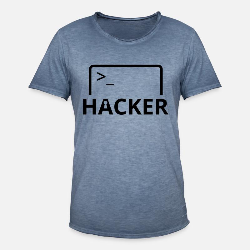 Hacker computer scientist computer programmer - Men's Vintage T-Shirt - vintage denim
