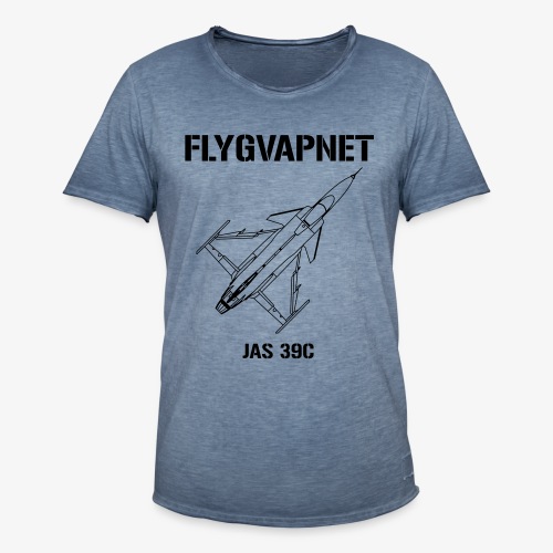 Flygvapnet JAS 39 - Vintage-T-shirt herr