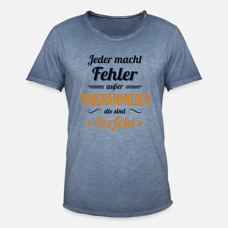 Programmierer sind Perfekt Developer Coder - Männer Vintage T-Shirt - Vintage Denim