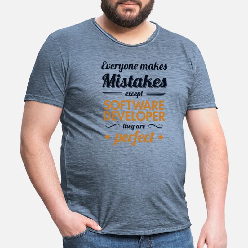 Software Developer are Perfect Developer Coder Männer Vintage T-Shirt