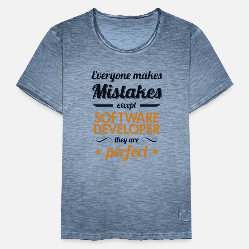 Software Developer are Perfect Developer Coder Männer Vintage T-Shirt