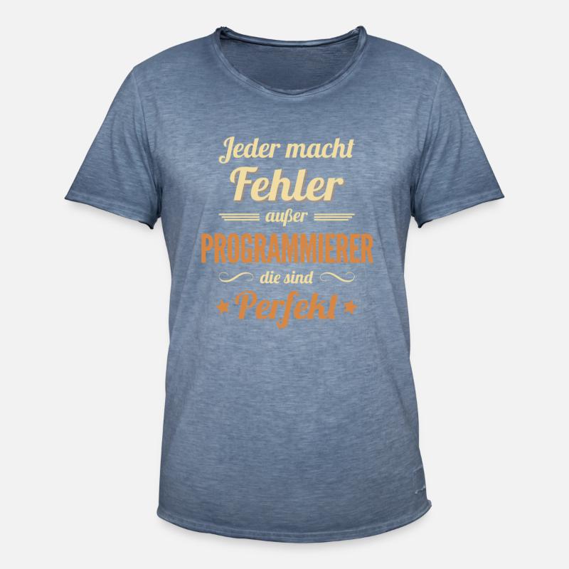 Programmierer sind Perfekt Developer Coder - Männer Vintage T-Shirt - Vintage Denim