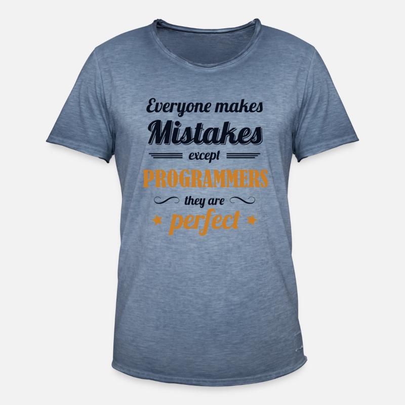 Programmers are Perfect Developer Coder - Männer Vintage T-Shirt - Vintage Denim