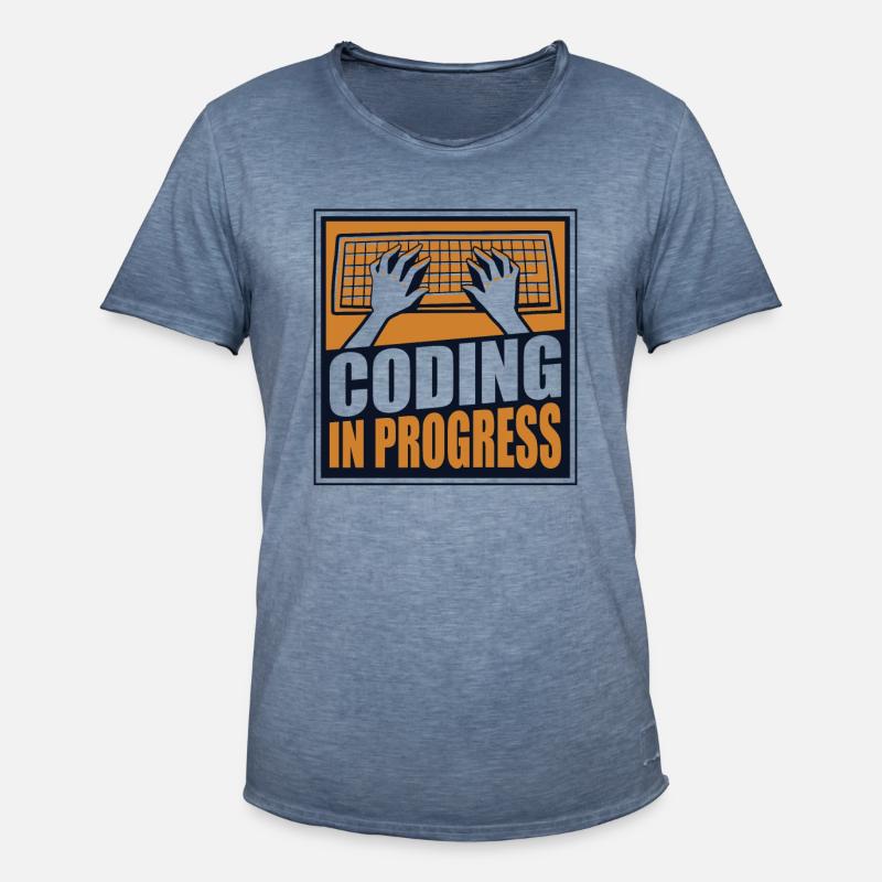 Coding In Progress Softwareingenieur Developer - Männer Vintage T-Shirt - Vintage Denim