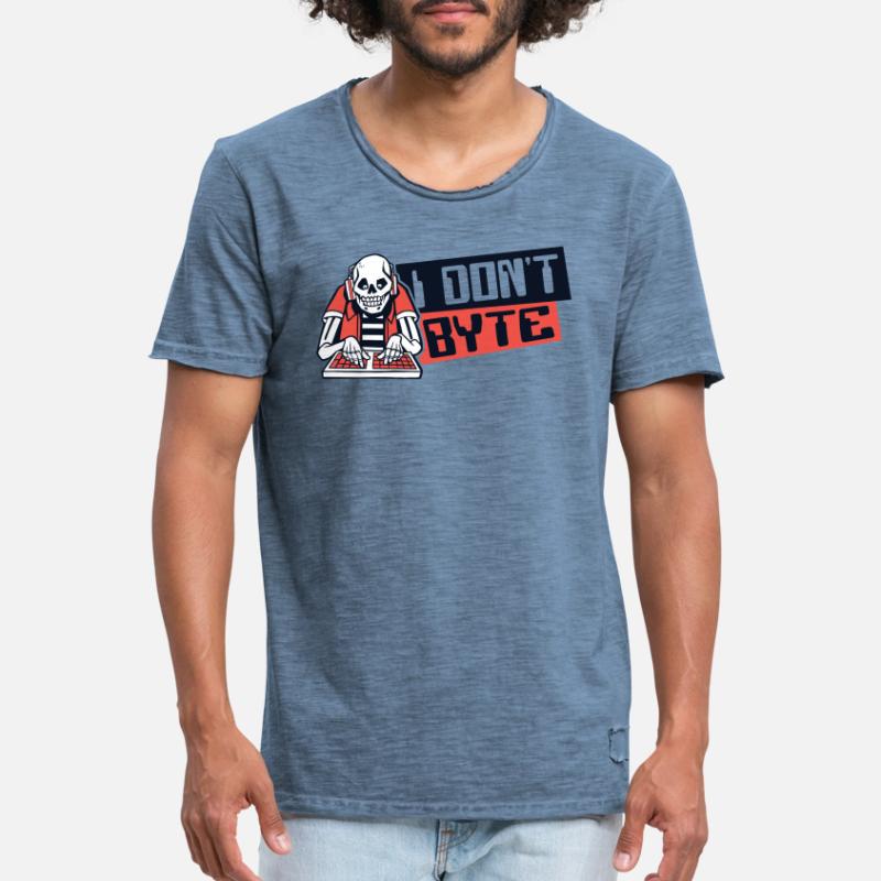 I Don't Byte Softwareingenieur Developer Coder Männer Vintage T-Shirt