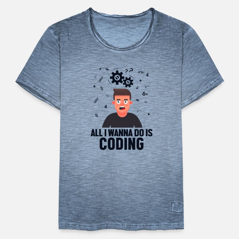 All I Wanna Do is Coding Developer Coder Männer Vintage T-Shirt