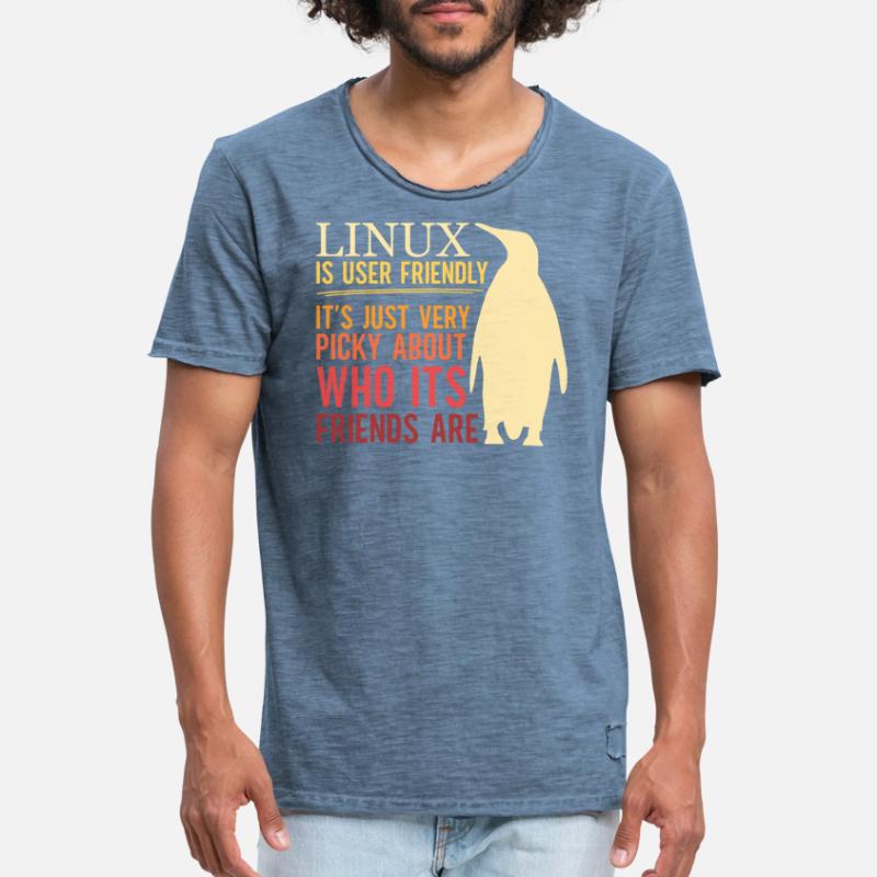 Linux Is User Friendly - Cloud Computing Engineer Männer Vintage T-Shirt