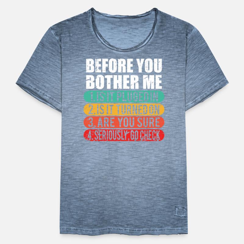 Lustiger technischer Support / Computer Techie Nerd Geschenk Männer Vintage T-Shirt