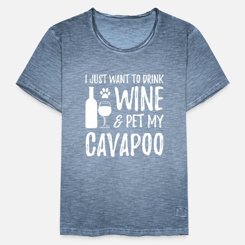 Vin et Cavapoo, pour Cavapoo Dog T-shirt vintage Homme