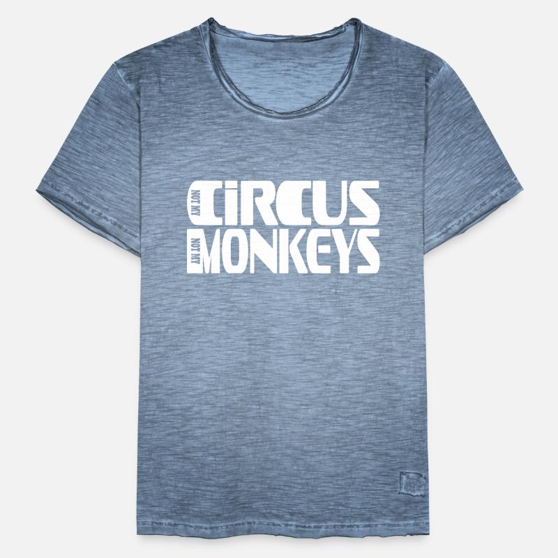 Pas mon cirque Pas mes singes Conception de lettres T-shirt vintage Homme