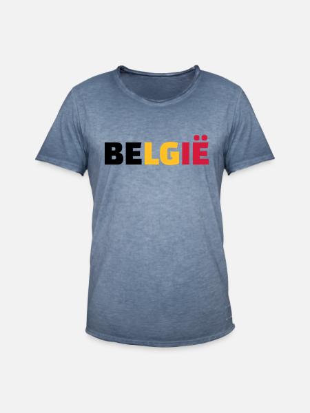 Belgie - Men's Vintage T-Shirt - vintage denim