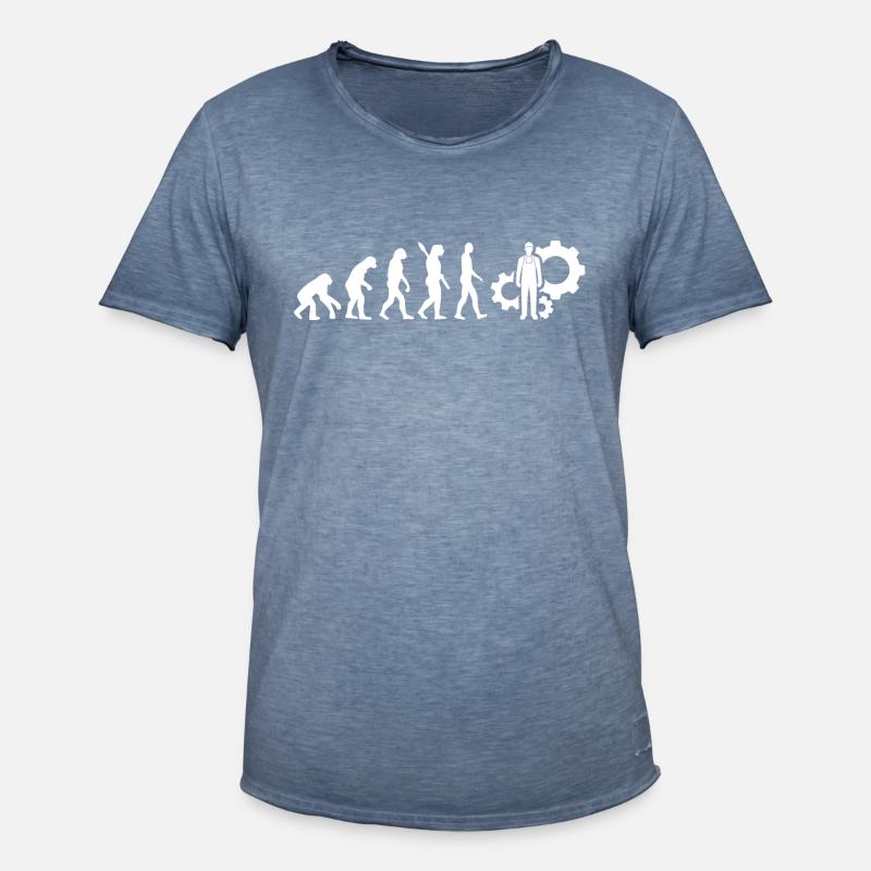 Evolution Technician Technology White - Men's Vintage T-Shirt - vintage denim