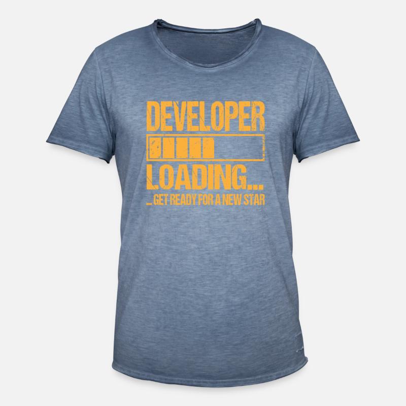 Developer loading Developer Training - Men's Vintage T-Shirt - vintage denim