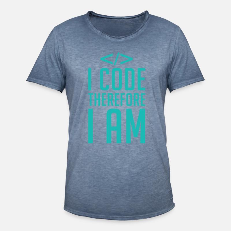 Programmierer Entwickler Coder Code - Männer Vintage T-Shirt - Vintage Denim