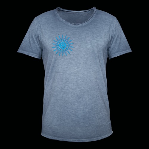 Mandala Blau - Männer Vintage T-Shirt