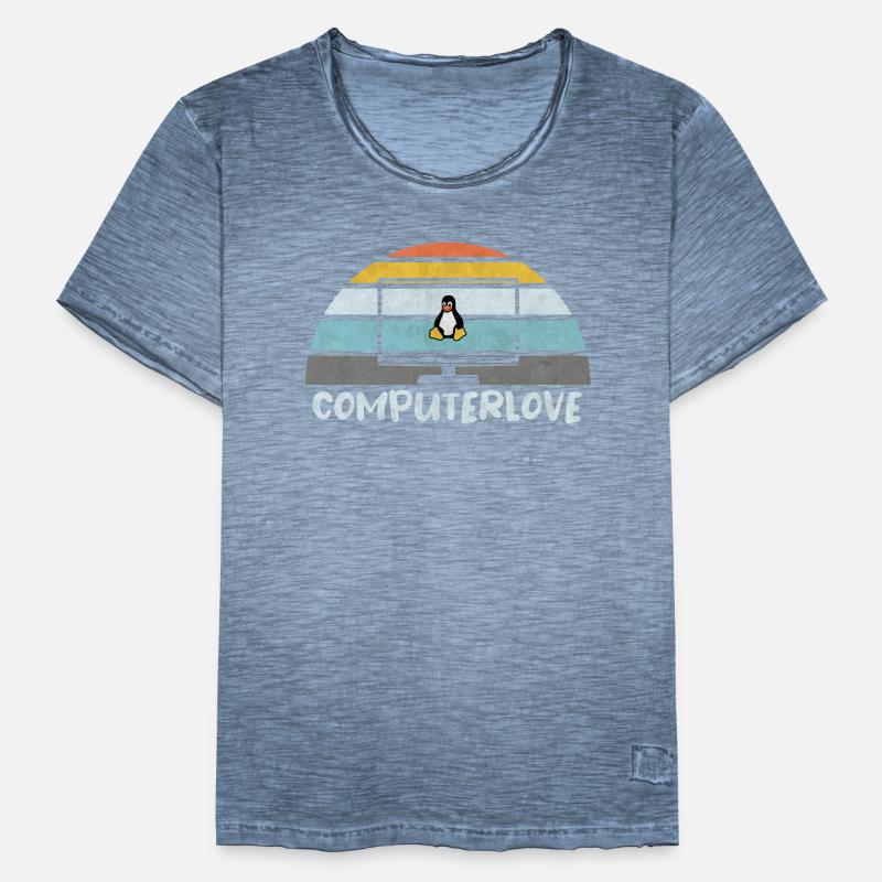 LINUX PENGUIN PROGRAMMER TUX PC COMPUTERLOVE Men's Vintage T-Shirt