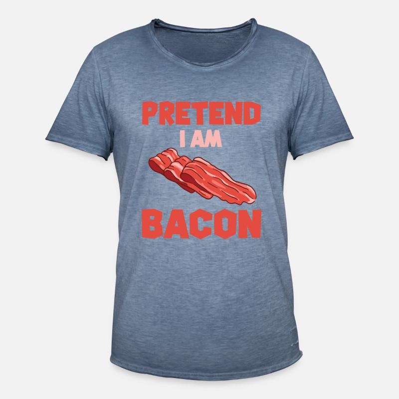 Funny Bacon Gift - Men's Vintage T-Shirt - vintage denim