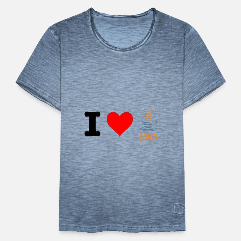 I love Java | Programmer Fan Theme | White Men's Vintage T-Shirt