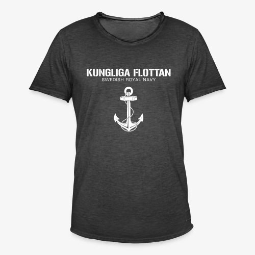 Kungliga Flottan - Swedish Royal Navy - ankare - Vintage-T-shirt herr