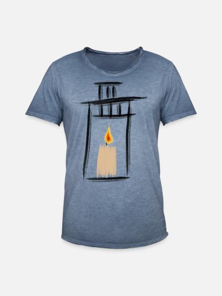 Lantern - Men's Vintage T-Shirt - vintage denim