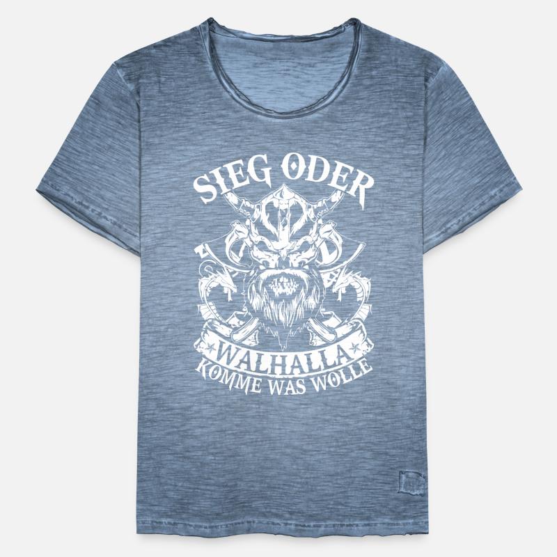 Sieg oder Walhalla Männer Vintage T-Shirt