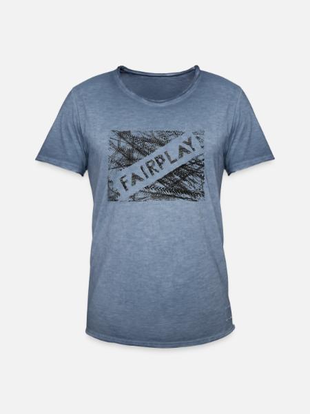 Reifenspuren "FairPlay" - Männer Vintage T-Shirt - Vintage Denim