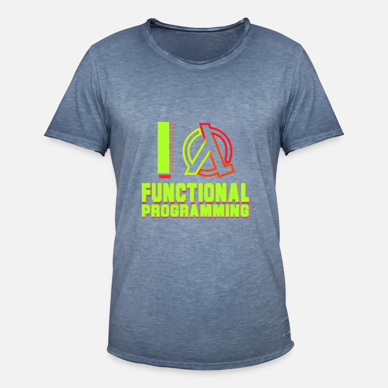 Programmer Lambda - Men's Vintage T-Shirt - vintage denim