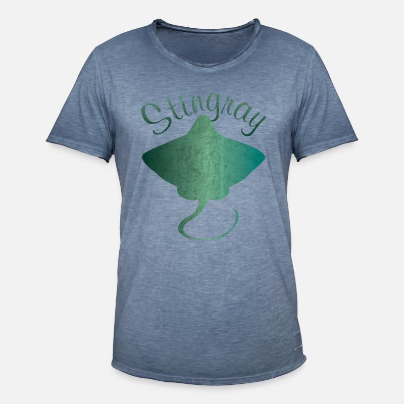 Rochen Stechrochen Stachelrochen Geschenk - Männer Vintage T-Shirt - Vintage Denim