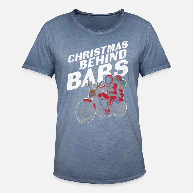 Weihnachtsmann Pullover - Weihnachtspullover - Männer Vintage T-Shirt - Vintage Denim