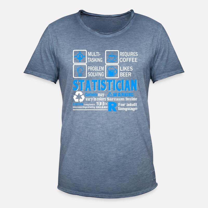 Statistician Statistician Problem Solving - Men's Vintage T-Shirt - vintage denim
