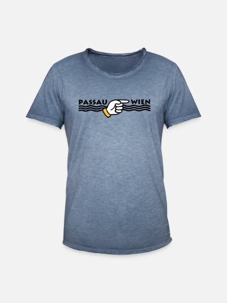 Passau Wien - Männer Vintage T-Shirt - Vintage Denim
