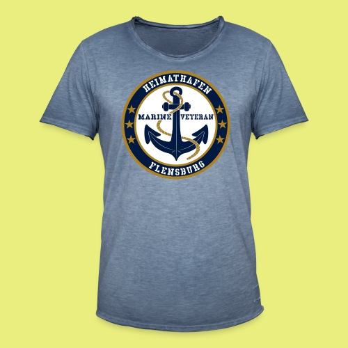 Marine Veteran Heimathafen Flensburg - Männer Vintage T-Shirt