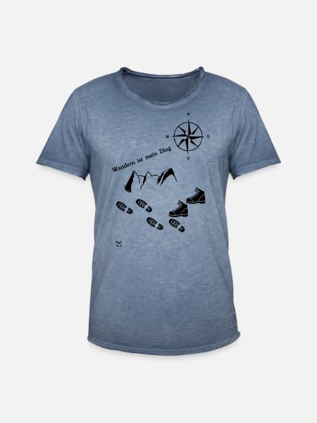 Wandern - Männer Vintage T-Shirt - Vintage Denim