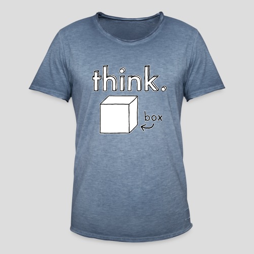 Think Outside The Box Illustration - Men's Vintage T-Shirt