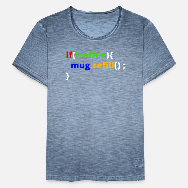 Programmatore Admin Codice IT Kaffee EDV Informatik Maglietta vintage da uomo