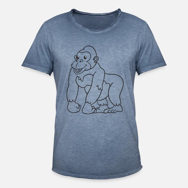 Gorilla, Affe, Geschenk, Geschenkidee - Männer Vintage T-Shirt - Vintage Denim