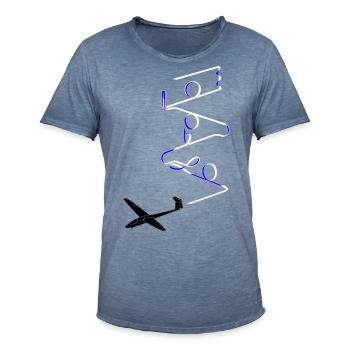 Segelflugzeug Segelfliegen Segelflug Segelflieger - Männer Vintage T-Shirt - Vintage Denim - Vorne - Jose (178cm)