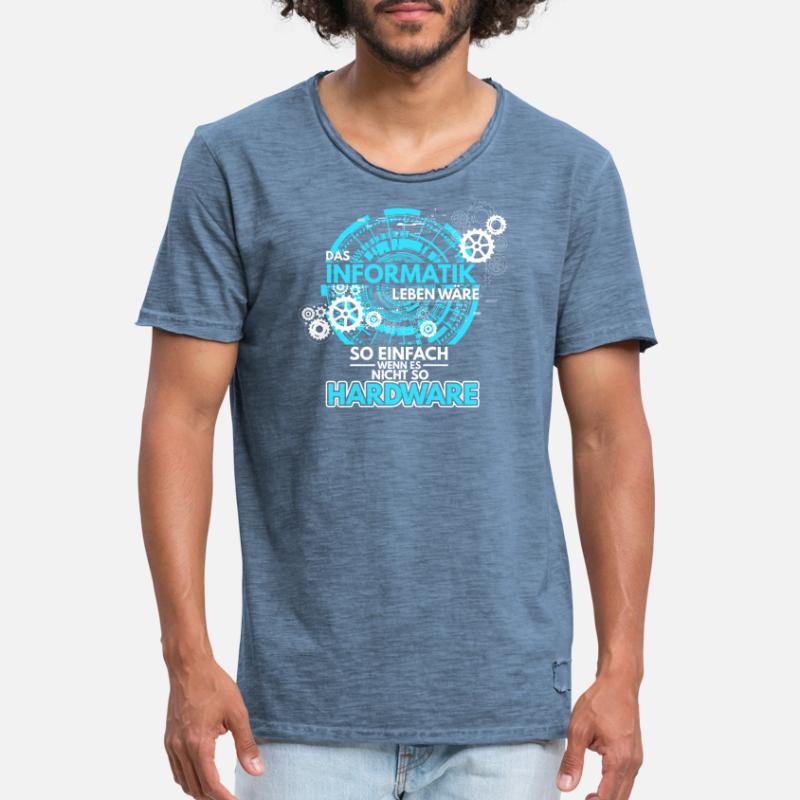 Informatik Programmierer Informatiker Hardware Sof Männer Vintage T-Shirt