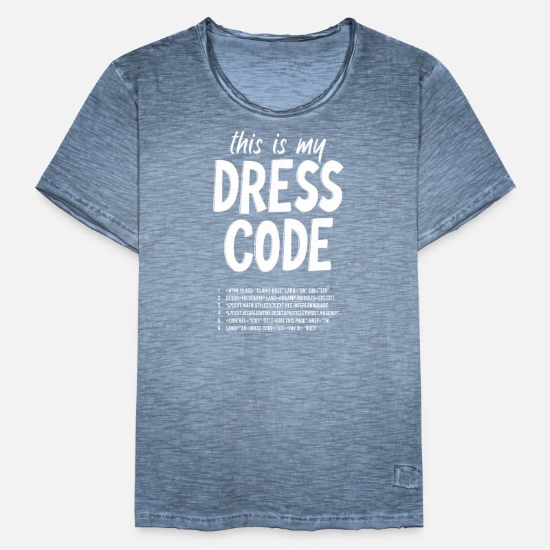 Funny Programmer Coder My Dress Code Männer Vintage T-Shirt